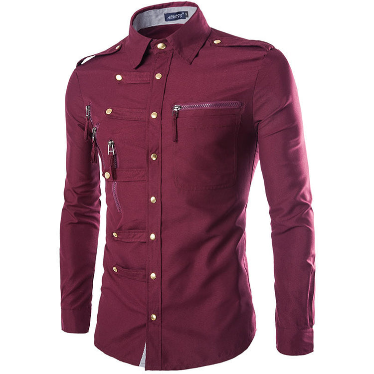 "Chemise slim fit homme - Guide des tailles M-2XL"