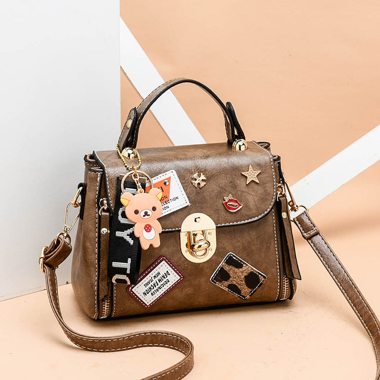 "Sac femme épaule bicolore - vue de profil"