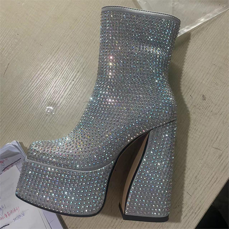 "Bottines style européen strass - autre coloris"