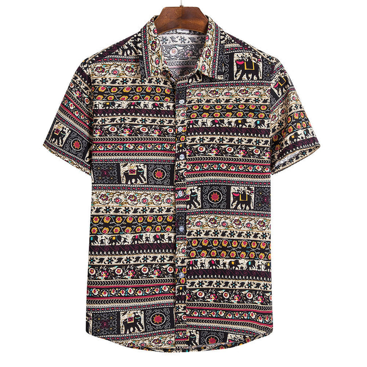 Chemise africaine lin - Guide des tailles M-5XL tableau