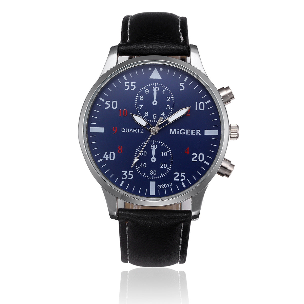 Montre homme design vintage - Vue ensemble bracelet cuir PU