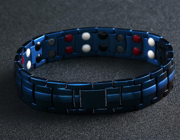 Bracelet magnétique 4 technologies - Schéma bénéfices santé
