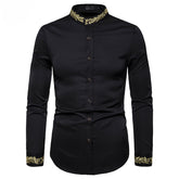  "Chemise col mao bleu - Variante couleur disponible"