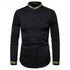  "Chemise col mao bleu - Variante couleur disponible"