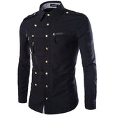 "Chemise homme bleu marine - Variante couleur disponible"