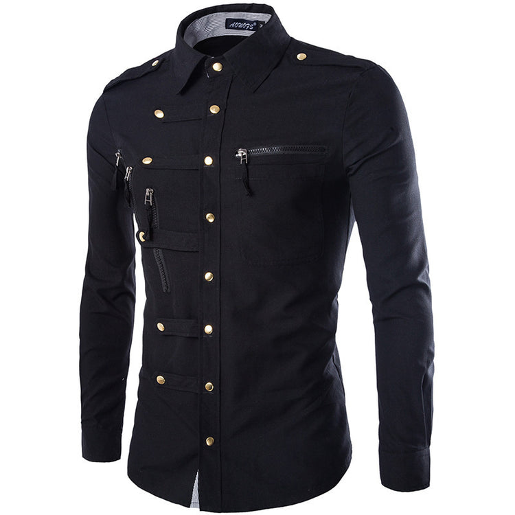 "Chemise homme bleu marine - Variante couleur disponible"