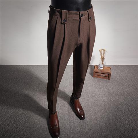 Pantalon costume taille haute - Détail tissu léger printemps