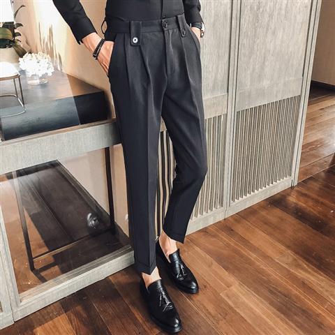 Pantalon homme formel - Vue arrière coupe droite élégante