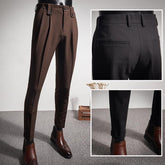Pantalon homme formel noir - Détail fermeture zip frontal