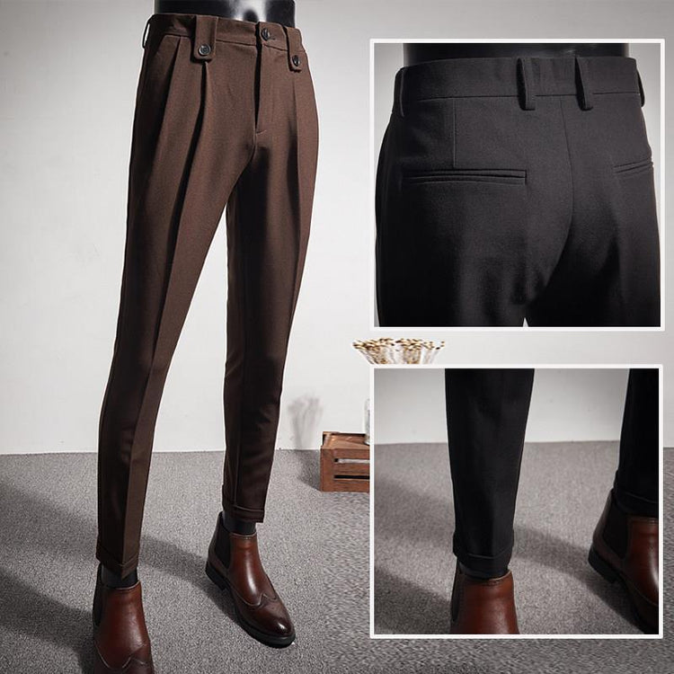 Pantalon homme formel noir - Détail fermeture zip frontal