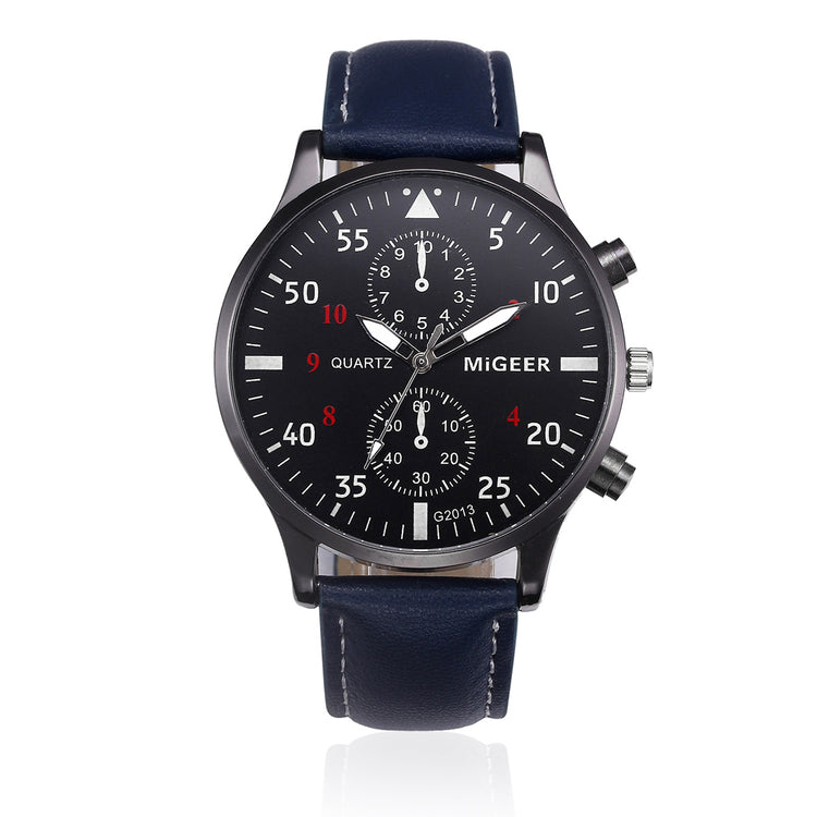 Montre rétro design homme - Cadran analogique mouvement quartz