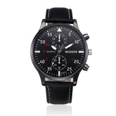Montre rétro homme bracelet cuir vintage - Vue principale cadran 39mm