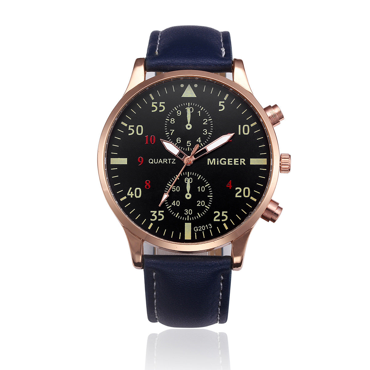 Montre vintage bracelet cuir - Détail boucle et finitions