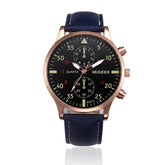 Montre vintage bracelet cuir - Détail boucle et finitions