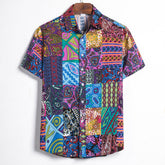 Chemise lin homme ethnique - Vue ensemble style africain