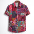 Chemise africaine col mao - Détail motif culturel unique