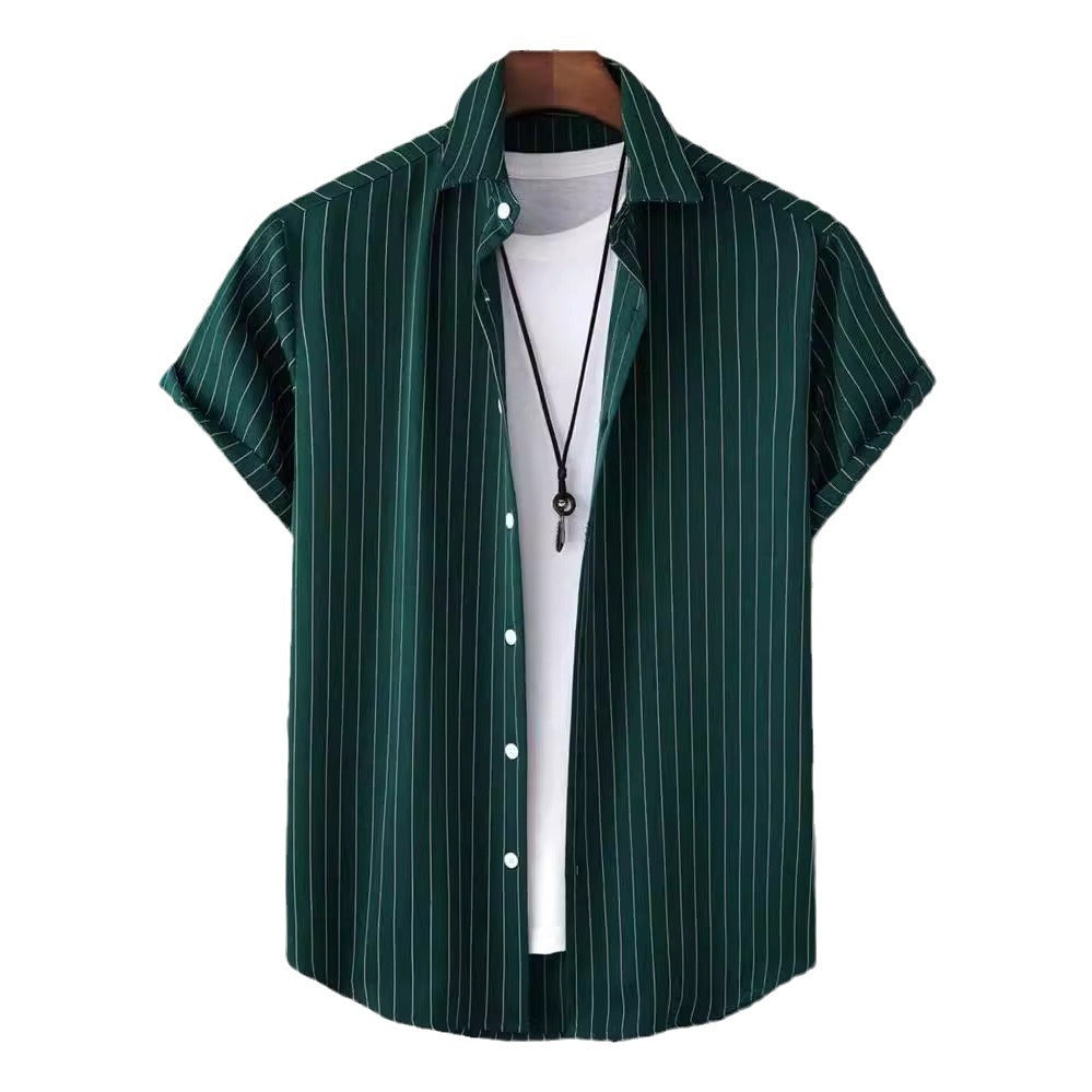 Chemise homme rayures - Détail tissu léger polyester respirant