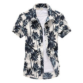Chemise col mao lin naturel - Variante motif disponible
