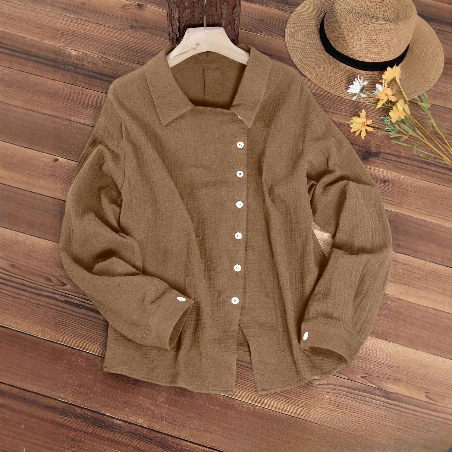 "Chemise femme casual - vue portée"