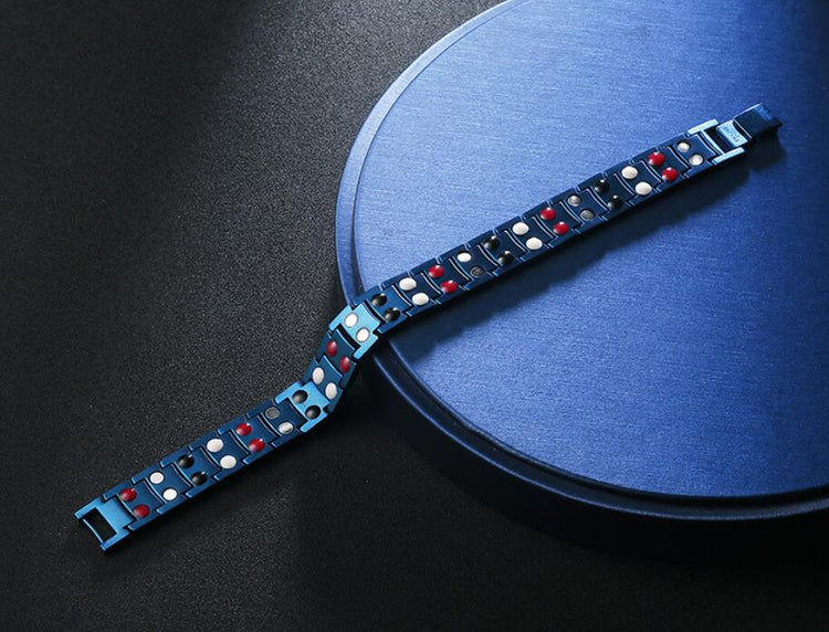 Bracelet bien-être homme - Vue portée magnétothérapie infrarouge