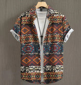 Chemise africaine lin - Détail boutons et fermeture