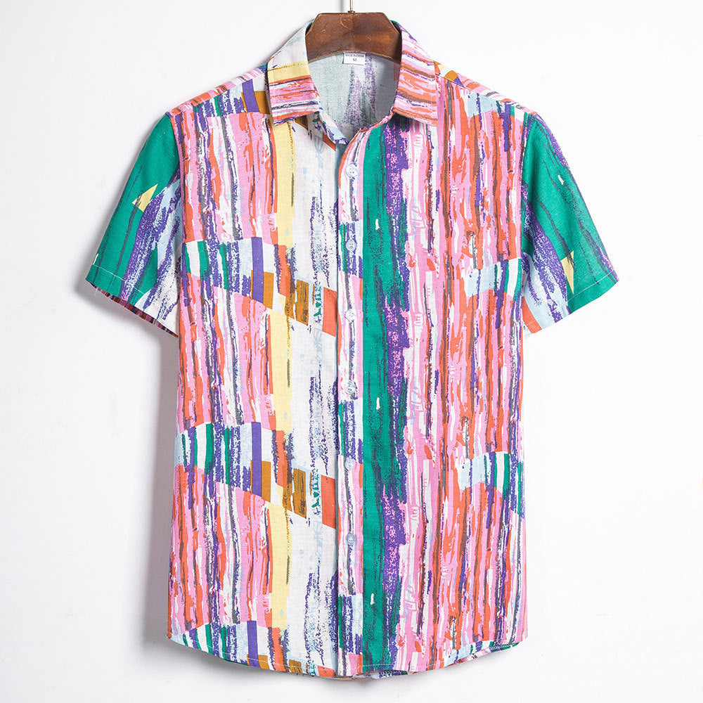 Chemise homme lin africain - Vue arrière coupe loose fit