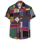 Chemise africaine manches courtes - Détail coupe ample traditionnelle