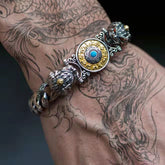 Bracelet vintage couple unisexe - Alliage cuivre design géométrique vue principale