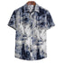 Chemise africaine col mao - Détail motif traditionnel manches courtes