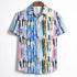Chemise lin homme ethnique - Vue portée coupe ample confortable